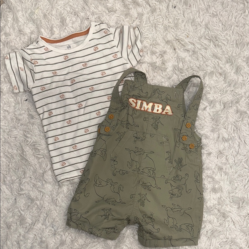Disney Simba Kids Green Overalls